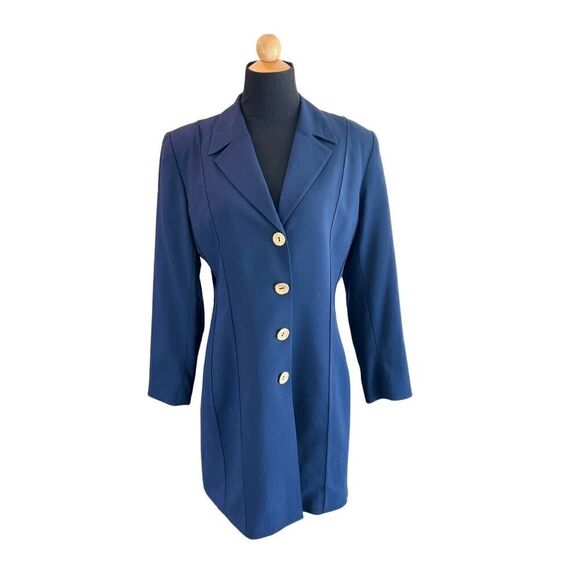 MARY MCFADDEN NAVY BLUE BLAZER SIZE 10 - Picture 5 of 7